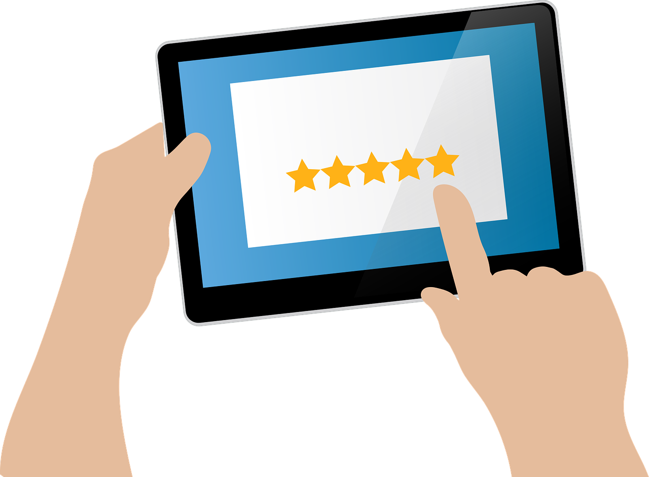 site visitor rating their experience